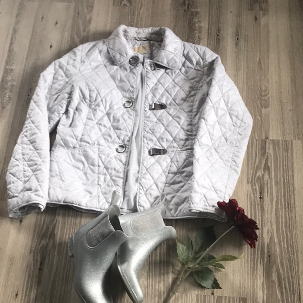 Michael Michal Kors Quilted Grommet Clasp Closure Jacket